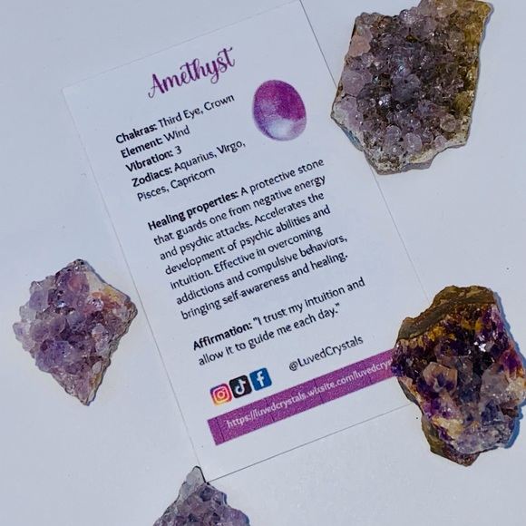 Amythest mini Cluster Crystal - Picture 5 of 5